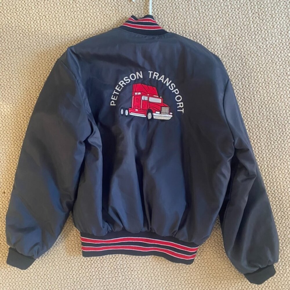Embroidered Peterson Transport Varisty Jacket